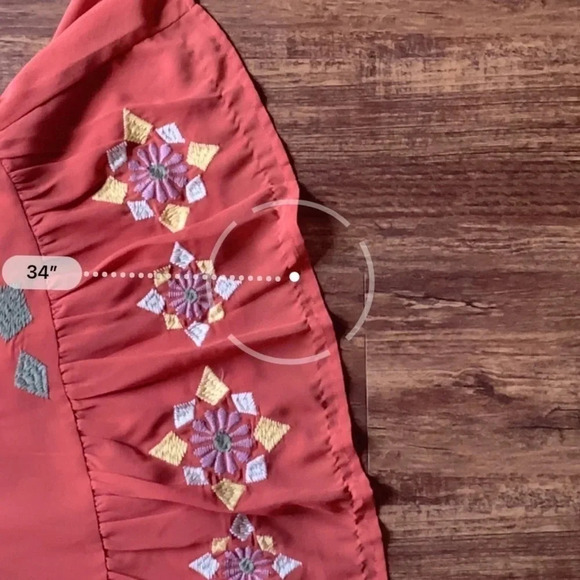 Chelsea & Violet Boho Dress Sheer Embroidered Small - Picture 9 of 9